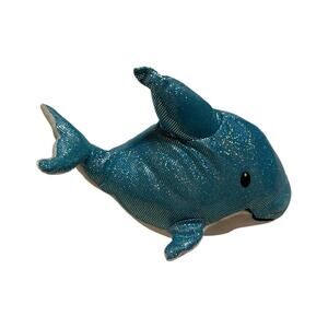 Sparkly Blue Dolphin Plush